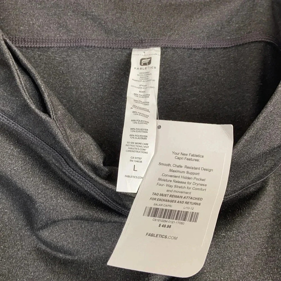 Fabletics New Women’s L‎ Maximum Support Four-Way Stretch Comfort Capri Leggings - Picture 5 of 6